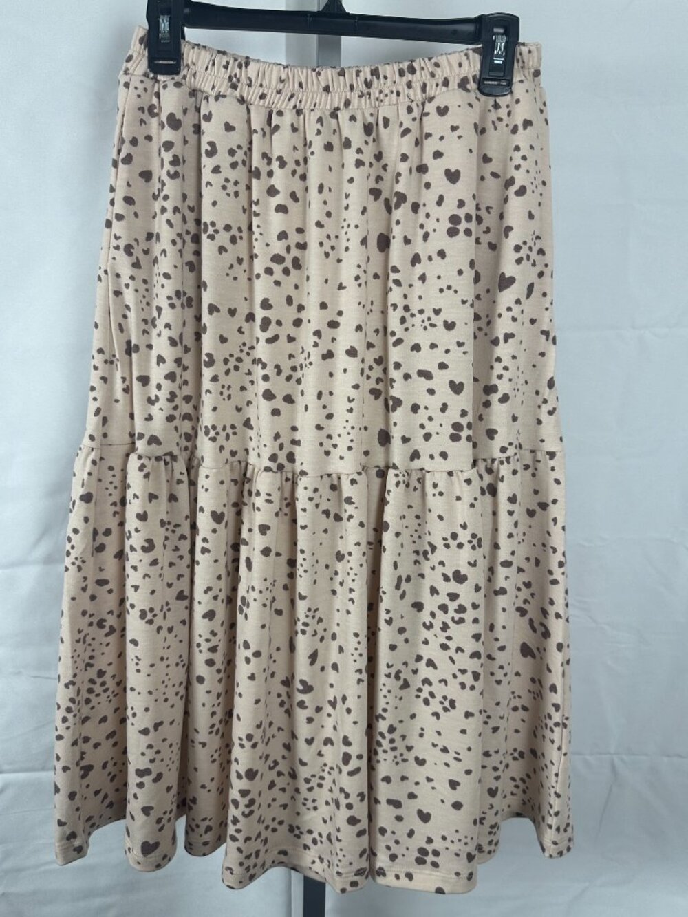 NLT (No Less Then) Animal Print Tiered Midi Skirt w/ Pockets Size M - Picture 2 of 7